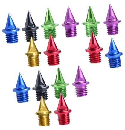 Oshhni 16 piezas de clavos para pista, clavos para zapatillas de atletismo, de acero ligero, prácticos, para hombres y mujeres, para atletismo, carreras, Mezclado