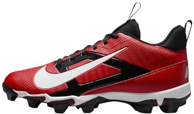 Nike Alpha Menace 4 Shark Crampons de football pour homme, Rouge universitaire/argent métallique/rouge équipe/blanc, 44 EU