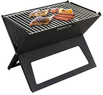 Vikbar utomhusgrill med kol, bärbar, tjock, typ X, vertikal minigrill, för hemmabruk eller utomhus, perfekt för camping