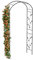 blumfeldt FloraBelle Rosenbogen – Metall-Rosenbogen Mit Dekorativen Blattmustern, Stabiler Pulverbeschichteter Stahlrahmen, Wetterfest, Ideal Für Kletterpflanzen, Einfache Montage, 240x110x40 cm
