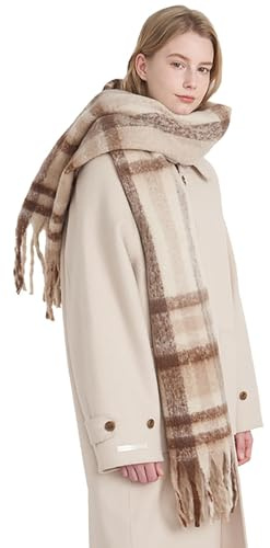 CHarmeFleur Sciarpe Vintage per Donna, Sciarpe Calde e Stole per Abiti da Sera, Poncho Morbido, Cappotto Spesso, Sciarpa in Cashmere Accogliente
