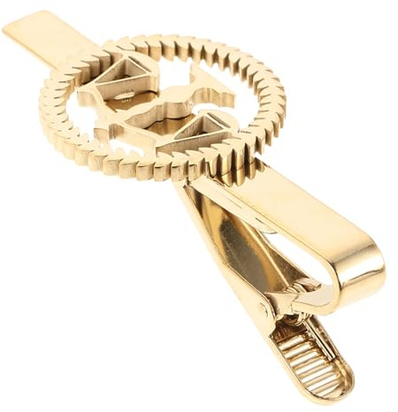 FOMIYES Fermacravatta da Avvocato in Acciaio Inox Dorato Emblema Bilancia, Spilla da Cravatta Vintage per Uomo, Accessorio Elegante per Ufficio, Matrimoni e Anniversari