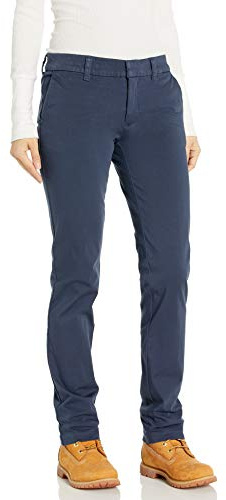 Dickies - Trousers for Women, Straight Leg Pants, Action Flex Technology, Navy Blue, 28W