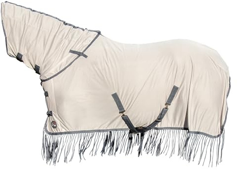 HKM Fringes Style, Flugtäcke med nackdel, Silver/Grå, 145