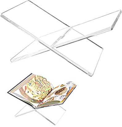 Acrylic Book Stand Clear Book Holder for Books, Newspaper, Magazines, Textbooks, Recipe Holder Picture Display