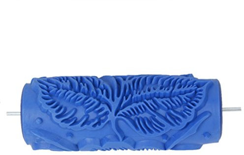 Dropfree 15 cm Wand Dekoration Blumen Muster Empaistic Malerei Roller fuer die Dekoration Machine Blau