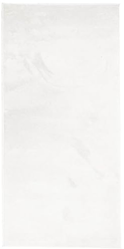vidaXL Teppich, Wohnzimmerteppich Kurzflor Modern, Bodenteppich Flauschig Weich, Pflegeleicht Teppich für Wohnzimmer Schlafzimmer, Creme 100x200cm