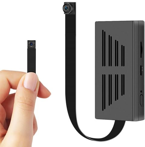 Biddsgg Mini Überwachungskamera Mini Kamera 64G HD 1080P Tragbare Sicherheitskamera Mit Bewegungserkennung Bewegungsmelder für Rundumüberwachung Innen und Außen