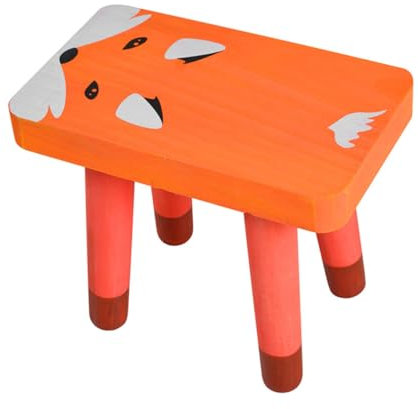 Zerodeko Eleganter Niedriger Hocker Aus Holz Für Kinder – Tritthocker Im Cartoon-Stil rutschfest Stabil Fußhocker Für Zu Hause ()