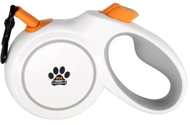 Correa retráctil para Perros (M) - Longitud máxima 5 Metros - para Perros de hasta 30 kg, Nailon Resistente, Mango ergonómico