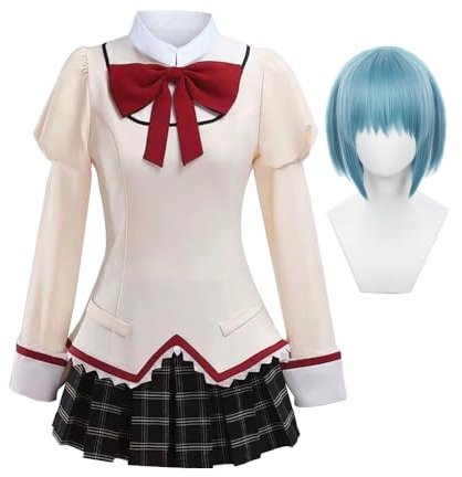 Zhongkaihua Akemi - Costume da Homura/Kaname Madoka, per cosplay, divisa scolastica giapponese anime giapponese, con camicie e gonna a pieghe, set corto, per ragazze, per feste di Halloween, carnevale