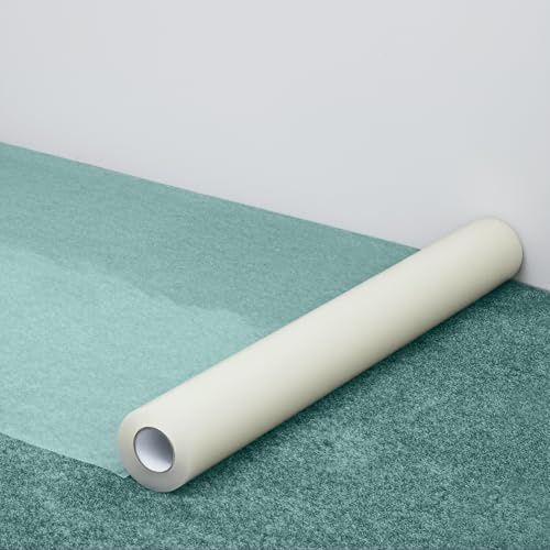 Winsome Clear Carpet Protector Roll 50 Meter x 60cm | Thick 60 Micron Carpet Protection Film | Tackles Dust, Paint Spill & Foot Traffic | Plastic Dust Sheets for Decorating | Best for Low-Pile Carpet