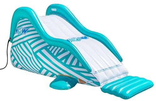 Wow Sports Wiggler - Tobogán Inflable con Tope Central, Accesorio para Manguera de jardín, Juego acuático en el Patio Trasero, niños y Adultos
