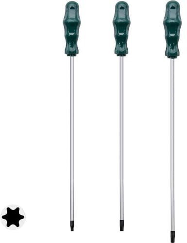 Extra lång torx-skruvmejselset T15 T20 T25, Fixinus 12-tums magnetisk torx-skruvmejsel med hål, 300 mm längd