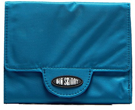 Big Skinny Women's Trixie Tri-Fold Slim Wallet, Holds Up to 30 Cards, Ocean Blue