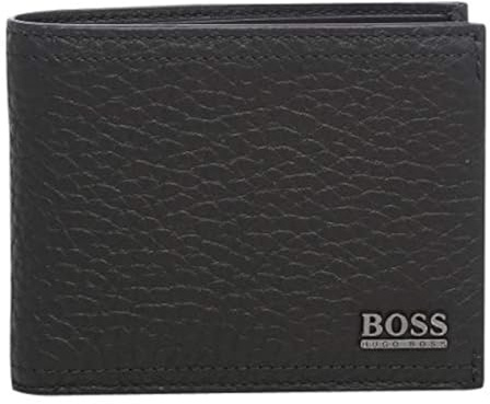 BOSS Herren Geldbörse Portmonee 100 % Leder in Schwarz Manprio