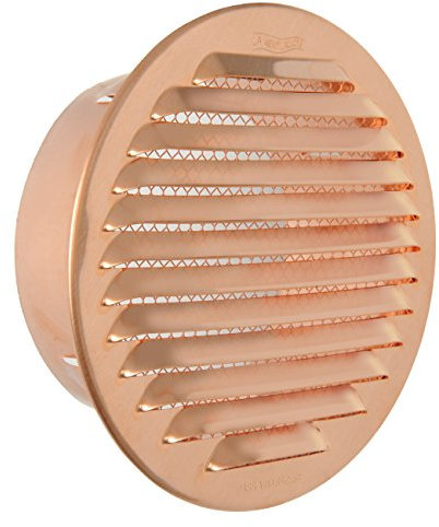 La Ventilazione GTR125R Griglia Tonda da Incasso, Rame, 150 mm