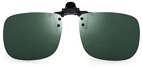 JM Polarizadas Clip en Gafas de Sol Sin Marco Flip up Lente Para Gafas Graduadas Verde