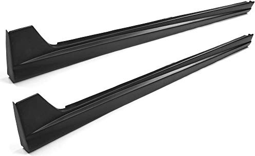 Side Skirts Compatible with 2008-2012 Honda Accord, JDM Style Black PP Side Skirts Extension Line by IKON MOTORSPORTS