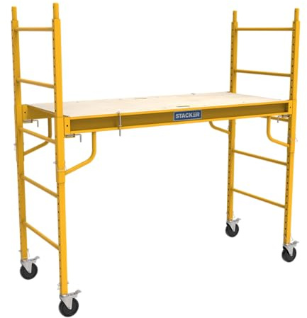 Stacker 6ft Steel Utility Scaffold Baker, 1000 lb Capacity, Heavy-Duty Mobile Work Platform, Model S-IB1LP0