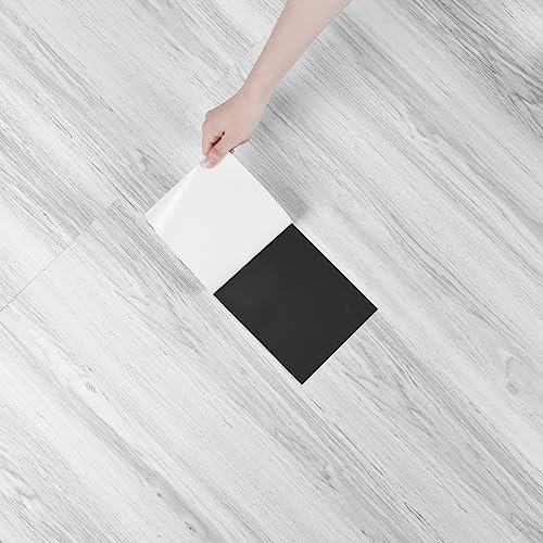 Yullpapersjälvhäftande golvplattor grå vit PVC golvbeläggning tvättbara kakel badrum