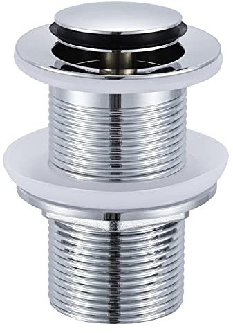 Peppermint Bonde clic-clac sans trop-plein pour lavabo de salle de bain, bonde à ressort en laiton, chromé