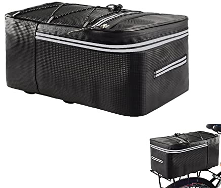 Bolsas Traseras para Bicicleta, Gran Capacidad Alforjas para Bicicletas, Multifuncional Bolsa Alforja Trasera, Impermeable Bicicleta Asiento Trasero Tronco, para Bicicletas, Portaequipajes (12L)