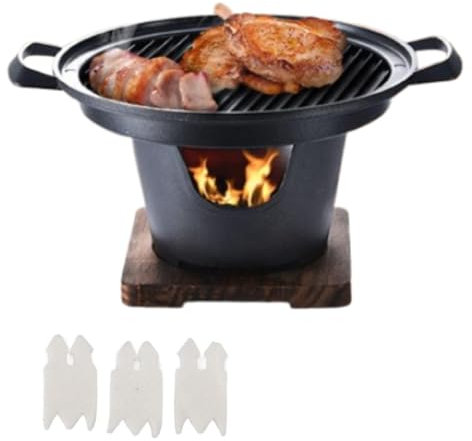 Barbecue à Charbon De Bois, Table Yakiniku Grill Portable Grill Coréen Barbecue Antiadhésif Japonais Hibachi Portable Charcoal Poêle(01)