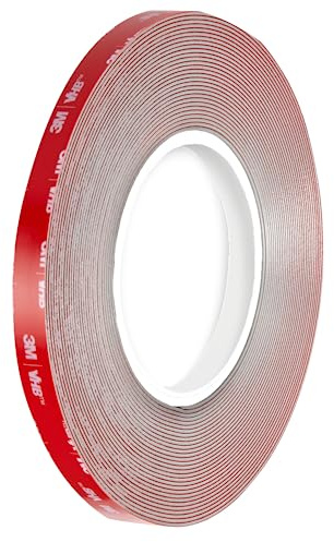 Dpm tapes 3M VHB LSE110 dubbelhäftande tejp i akrylskum, översta sortimentet, hårda ytor - vattentålig, höga och låga temperaturer, vibrationer och stötar - bil, hem, sport (9 mm x 3 m)