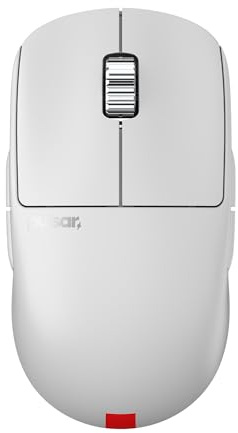 PulsarGamingGears - X2A ES Souris Gaming sans-Fil, Édition Limitée, Ambidextre, Switches Optiques, Moniteur OLED Intégré, Capteur PAW3395, 100H Battery, Adapteur 4KHz Inclus (Blanc)