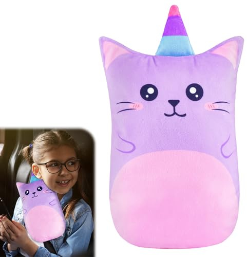 MHJY Almohadillas Cinturon Coche Niños Reposa Cabezas Coche Funda Cinturon Coche Reposacabezas Cinturón de Seguridad para Niñas Adultos