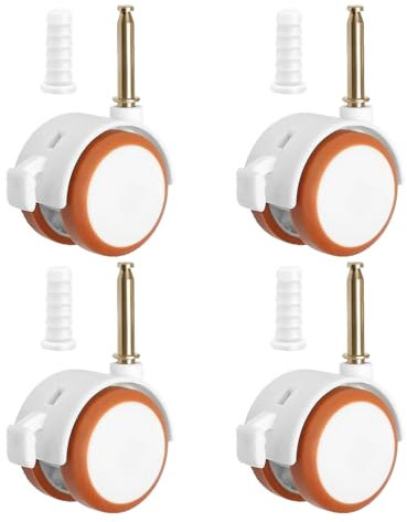 Rotelle per letti per bambini, Ruote Girevoli per lettino, 360° Girevoli Ruote, Rotelle per Mobili, Set di 4 Ruote per Lettino per Bambini in Gomma,Adatto per Mobili,Passeggini,Sedie,Piccoli Divani