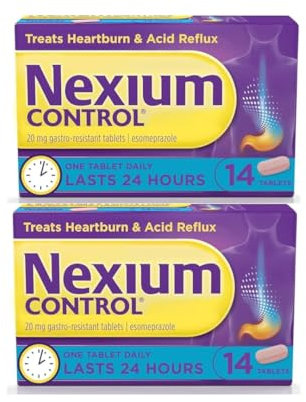 Nexiumm Control 20mg Gastro-Resistant Tablets for Heartburn & Acid Reflux, X2 14 Tablets (28)