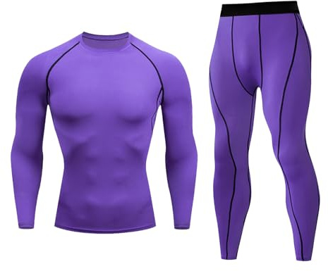 Conjunto de ropa interior térmica para hombre, ropa interior funcional, camiseta y leggings transpirables, camiseta de compresión de secado rápido, traje de jogging para fitness, ciclismo, yoga