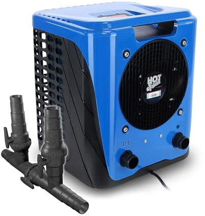 Paradies Pool Wärmepumpe Mini Plug and Play Hot Splash 3,35 kW inkl. Bypass, bis 12 m³ Heizung Wassererwärmung Titan Wärmetauscher steckerfertig