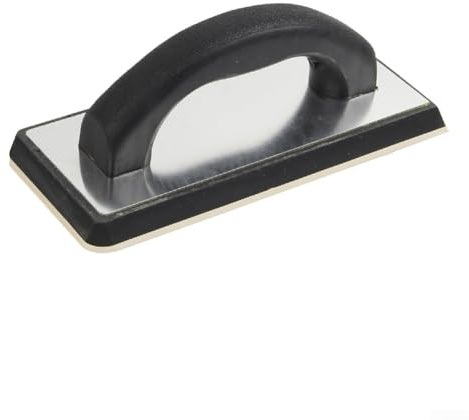 Handheld Concrete Trowel Plastering Float with Rubber Base, Aluminum Alloy Corner Trowel for Rendering, Grout, Stucco, Dry Lining, Pool Coating and Building Applications