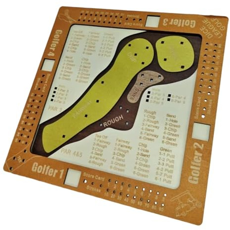 Oshhni Gioco da tavolo da golf, puzzle, giochi in legno, interattivo per famiglie, giocattolo educativo per lo sviluppo, giochi da tavolo per bambini,