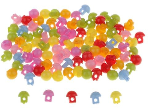 drburpily Färgglada hartsknappar Mini-hartsknappar 2 hål Hållbar slät yta Bästa barnpyssel och gör-det-själv-kul dekoration Gör-det-själv-sömnad Scrapbooking-pyssel Barn