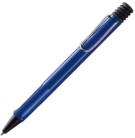 Lamy safari blue Kugelschreiber - zeitlos klassischer Kuli mit ergonomischem Griff & robustem ASA-Kunststoff - inkl. Großraummine M 16 in Strichbreite M in blau