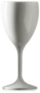 Elite Premium Polycarbonate Wine Glass White 11oz / 320ml - Reusable Plastic Wine Glasses