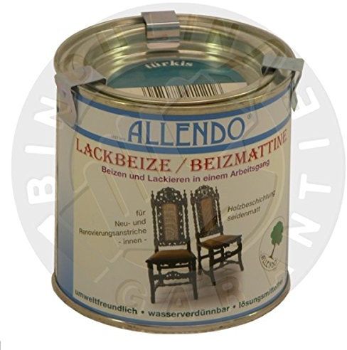 Lackbeize Buntfarbe inkl. Pinsel zum Auftragen (375 ml blau)