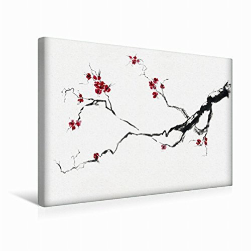 CALVENDO Art Toile Murale décorative en Tissu Motif Fleurs de Cerisier 45 x 30 cm