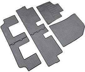 Satz Gummimatten kompatibel mit Citroën C4 Grand Picasso II / C4 Grand Spacetourer 7-Personen 2013- (4-teilig + Montagesystem)