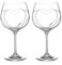 DIAMANTE Swarovski Gin Copa Glasses Pair 'Toast Heart' - Adorned with Crystals - Set of 2 Burgundy Gift Box