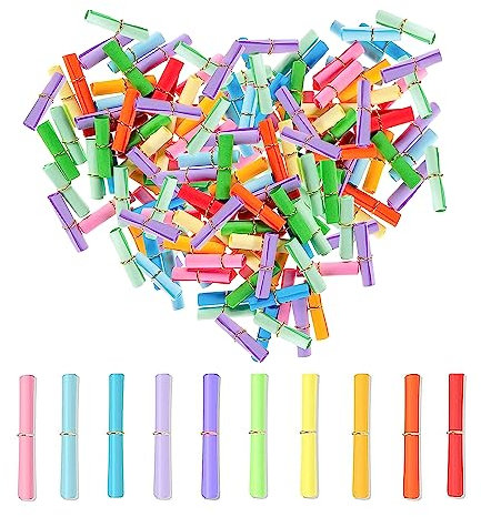 luckaide Lose Tombola, 150 Stück Bunt Gemischt Tombola Lose, Lose zum Selber Beschriften, Bunte Kleine Zettel Beschriften, Leer Tombola Lose, für Kindergeburtstag, Jubiläum, Valentinstag