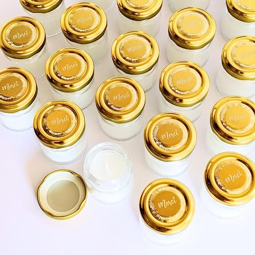 24 candele dorate GRAZIE | Idea regalo per gli ospiti matrimonio, PACS, Battema, Comunione, Baby Show, Compleanno & altre occasioni - Ringraziamenti | TE Whaka