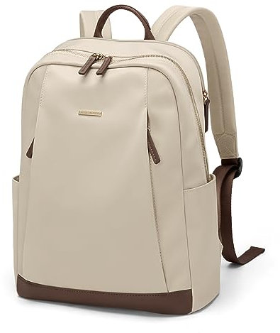 GOLF QUALITY Mochila Portatil Mochila Mujer Mochila Ordenador Portatil 14 Pulgadas Bolsa Para Portátiles, Mochila del Negocio Trabajo Diario Viaje Escolares Universitaria,Albaricoque