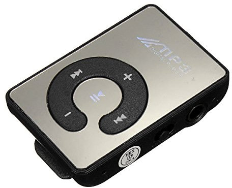 Joselin Mini reproductor de música MP3 con cable USB con auriculares, color negro