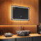 FORAM Badspiegel mit Beleuchtung 70 x 50 cm, Badezimmerspiegel mit Touch-Schalter Lichtspiegel Lichtfarbe 2700K-6000K Beschlagfrei Beleuchteter Spiegel Badezimmer Wandspiegel mit Licht