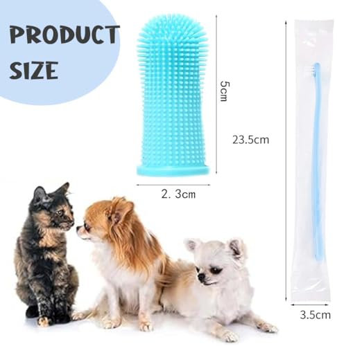 SULIUDAJI 6 Stück Hundezahnbürste, Hundezahnbürste Fingerling Wiederverwendbar, Runden Pets Zähne Reinigung Silikon Zahnbürste für Hunde Katzen Zahnpflege, hundezahnbürste für kleine große hunde